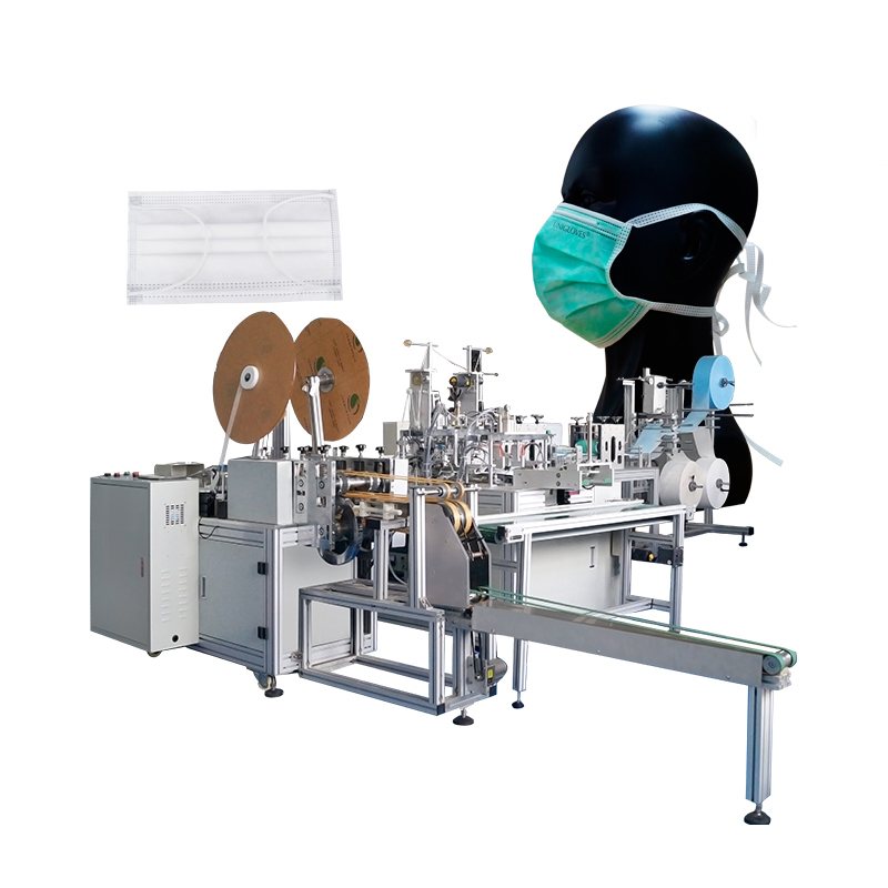Full Automatic Dust Medical Face pure electric no cylinder Mask Making Machinery with 3 Line , Auto Surgical Face Mask Machine 