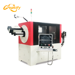  3D cnc full automatic wire copper bendings machine, feeding bending and cutting