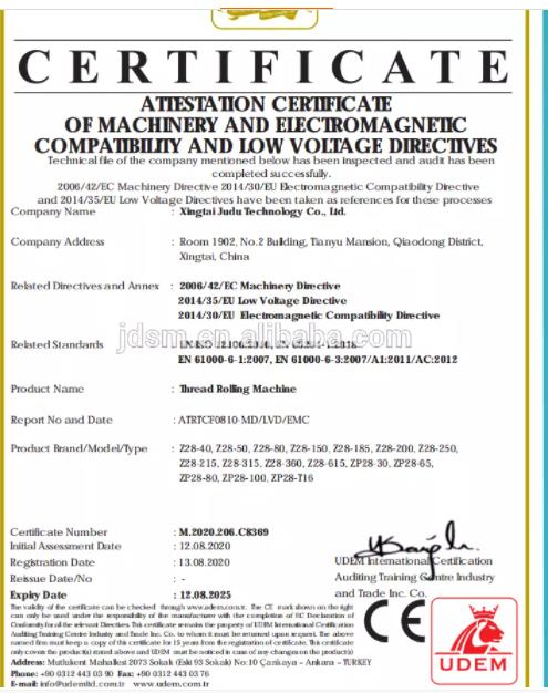 steel bar thread rolling machine