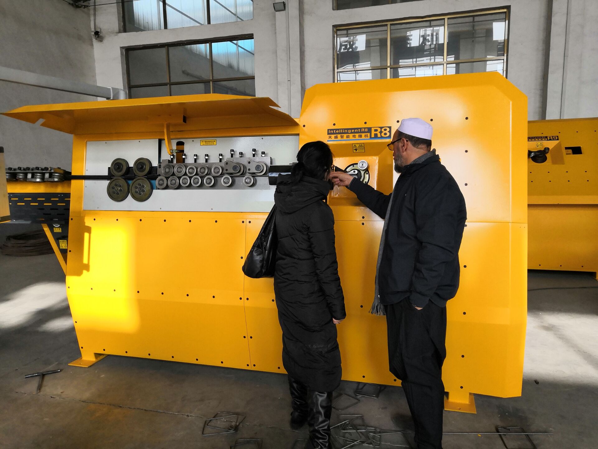 customer visting - rebar stirrup bending machine 